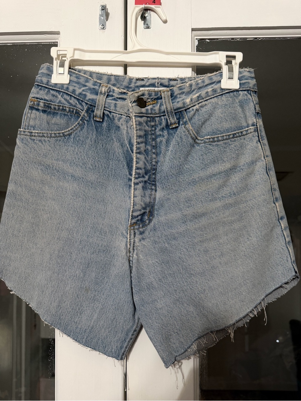 Guess Light Wash Denim High Rise Jean Shorts